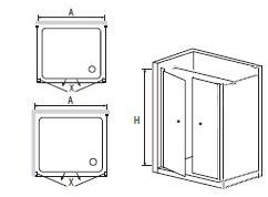 Душевой уголок RGW РА-47 (RGW PA-04+RGW Z-12+А-11) 90x80x185