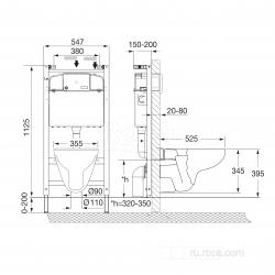 ПЭК Roca Victoria Pack 893105010 подвесной унитаз Rimless + инсталляция + Slim сиденье дюропласт