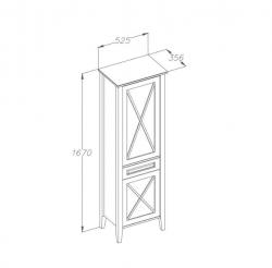 Пенал Opadiris ПАЛЕРМО R белый