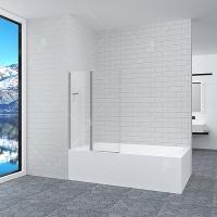 Шторка на ванну RGW SC-11 100х140 распашная, стекло чистое