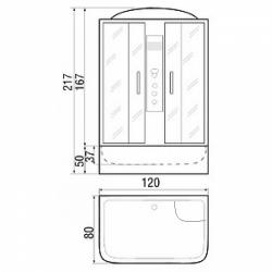 Душевая кабина River SENA 120/80/50  МТ