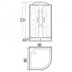 Душевая кабина River TEMZA  90/26 МТ