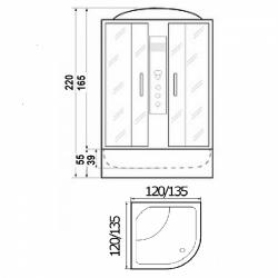 Душевая кабина River TEMZA 135/135/55 ТН
