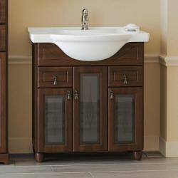 Тумба с раковиной Opadiris ТИБЕТ 70 орех антикварный с художественным стеклом