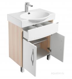 Тумба с раковиной Акватон ИНФИНИТИ 65 Н ясень коимбра