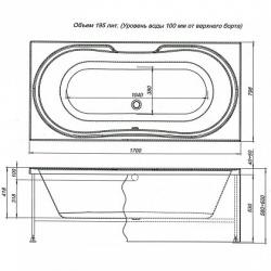 Акриловая ванна Aquanet Valencia 170x80