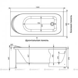 Акриловая ванна Aquanet West 160x70