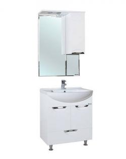 Мебель для ванной Bellezza Альфа 55 с нижним ящиком белая